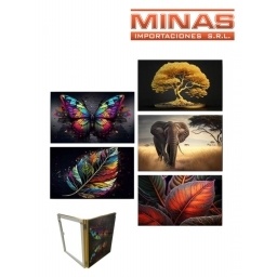 CUADRO CON BISAGRAS PARA TAPAR TABLERO DE ELECTRICIDAD 30 CM X 40 CM, 6 DISEOS.