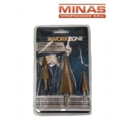 SET DE 3 BROCAS ESCALONADAS.