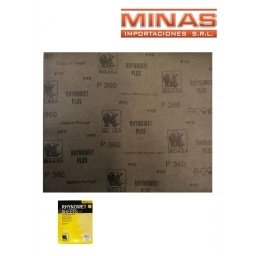 LIJA AL AGUA P360 X 50 HOJAS, 23 CM X 28 CM,BUENA CALIDAD.