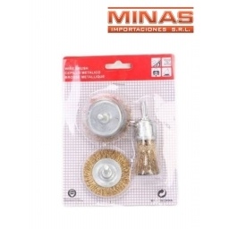 CEPILLO METALICO PARA TALADRO X 3 PCS.