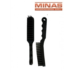 CEPILLO DE ACERO DE 6 HILERAS X 25 CM.