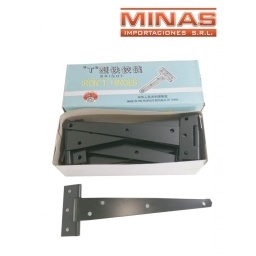 BISAGRA TIPO T DE 8 PULG.  X 12 UND,NEGRA $ 40 CU.