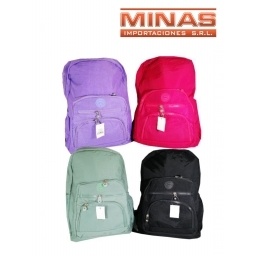 MOCHILA MEDIANA DE 35 CM PARA ADOLESCENTE,4 CIERRES.