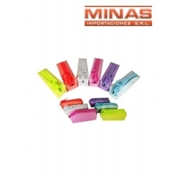 CARTUCHERA  CON MEGACIERRE, 6 COLORES.