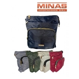 BANDOLERA 23 x 25 x 8 CM, 4 CIERRES.