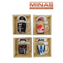 TAZA + PLATO + CUCH.HAPPY FATHERS DAY,4 MODELOS
