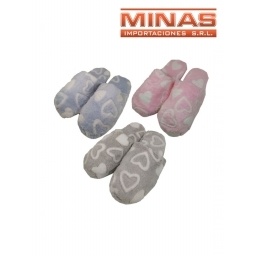 PANTUFLA DAMA TALLE  36 AL 41,CCORAZON.