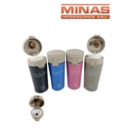 VASO TERMICO CON FILTRO  X 380 ML,LISO.