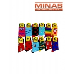 MEDIAS ESTAMPADAS X 12 PARES DIFERENTES DISEOS, $  75 C/U.