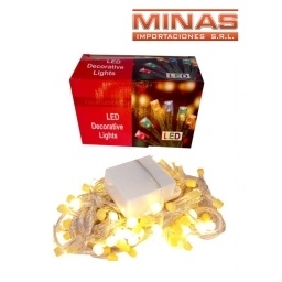 LUCES DE 100 LAMPARAS CALIDAS  X 9 MT. 220V,
