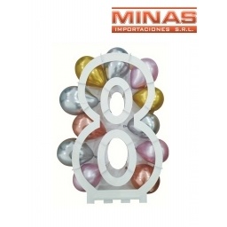 SOPORTE MOSAICO DE GLOBOS X 75 CM ,N 8.