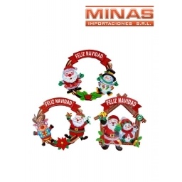 COLGANTE NAVIDEO X 24 CM 3 DISEOS.