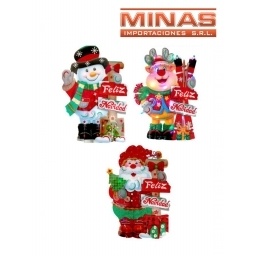 COLGANTE NAVIDEO CON LUZ  X 48 CM.