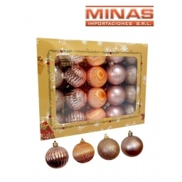 ESFERAS DE  NAV. 5 CM X 40 PCS, NARANJA.