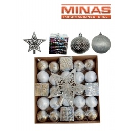 ESF. NAV X 25 PCS. + ESTRELLA,PLATEADO.