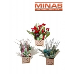 ARREGLO FLORAL NAVIDEO X 30 CM,3 COLORES.