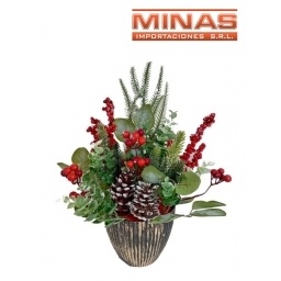 ARREGLO FLORAL NAVIDEO X 40 CM.