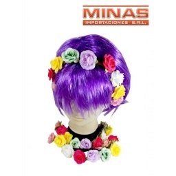 VINCHA CON 9 ROSAS DIF. COLOR X 12 UND, $ 84,90 CU.