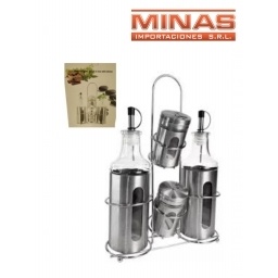 SET DE CONDIMENTEROS DE 4 PCS, X 30 CM.