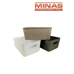 CANASTO ORGANIZADOR, 15 CM X 22 CM X 32 CM.