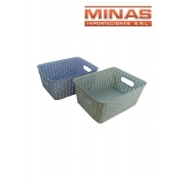 CANASTO ORGANIZADOR, 13 CM X 21 CM X 30 CM.