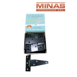 BISAGRA TIPO T DE 3 PULG.  X 24 UND,NEGRA,  $ 24 CU.