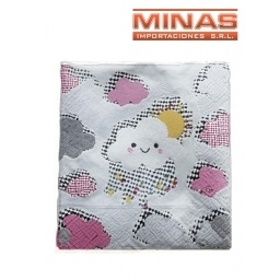 SERVILLETAS  DESCARTABLES DE 33 CM X  20 UND,NUBE ROSA.