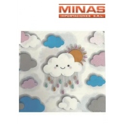 SERVILLETAS  DESCARTABLES DE 33 CM X  20 UND,NUBE CELESTE.