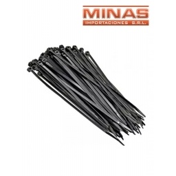 PRECINTOS 200 MM X 3,6 MM X 100 PCS,NEGROS.