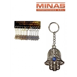 LLAVERO MANO DE FATIMA X 12 UND, $ 16 CU.