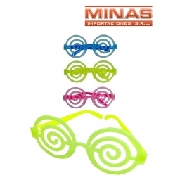 LENTES FLOGGER  X 12 UND,ESPIRALES FLUOR, $ 12 C/U.