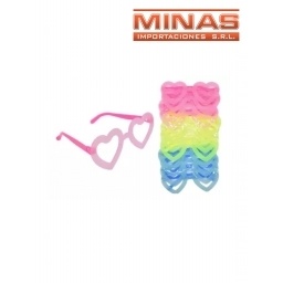 LENTES FLOGGER  X 12 UND,CORAZON FLUOR, $ 12 C/U.