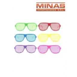 LENTES FLOGGER  X 12 UND,CUADRADOS FLUOR, $ 12 C/U.