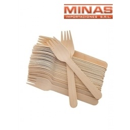TENEDORES ECOLOGICOS DE 16 CM X 10 UND,MADERA.
