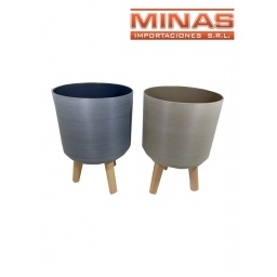 PORTAMACETA  DE 32 CM X 41 CM,3 PATAS, 2 COLORES.