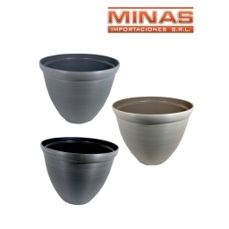 MACETA REDONDA DE 30 CM X 35 CM, 3 COLOR