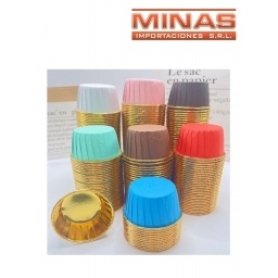 PIROTINES X 24 UND,5 CM X 4 CM,DORADOS CCOLOR LISO, 6 COLORES.