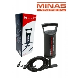 INFLADOR DOBLE  ACCION X 30 CM + 3 BOQUILLAS.