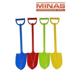 PALA PARA PLAYA X 55 CM ,CON PUNTA, BUENA CALIDAD 3 COLORES.