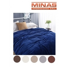 MANTA TEXTURIZADA 200 CM X 220 CM X 220 G, 6 COLORES LISOS.