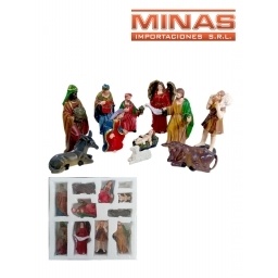 FIGURAS DE RESINA PARA PESEBRE DE 10 CM X 11 PCS.