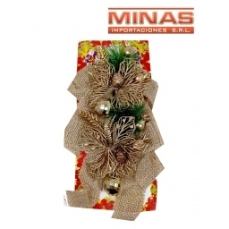 MOA NAVIDEA DORADA X 2 UND,RUSTICA.