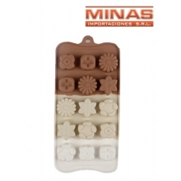 MOLDE DE SILICONA X 15 BOMBONES X 3 CM, FLORES SURTIAS.