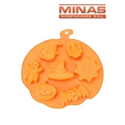 MOLDE DE SILICONA X 7 FIGURAS DE HALLOWEEN.