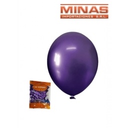 GLOBOS CROMADOS X 50 UND,VIOLETA.