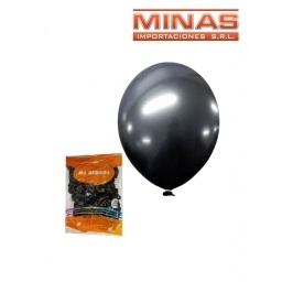 GLOBOS CROMADOS X 50 UND,NEGRO.