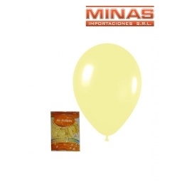 GLOBOS PASTEL  X 50 UND,AMARILLO.