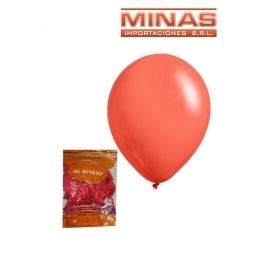 GLOBOS PASTEL  X 50 UND,ROJO.