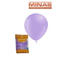 GLOBOS PASTEL  X 50 UND,LILA.
