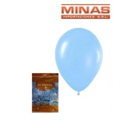 GLOBOS PASTEL  X 50 UND,CELESTE.